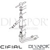 Cifial 32410MI U Mini Round Mono Bidet Mixer Tap Dimension